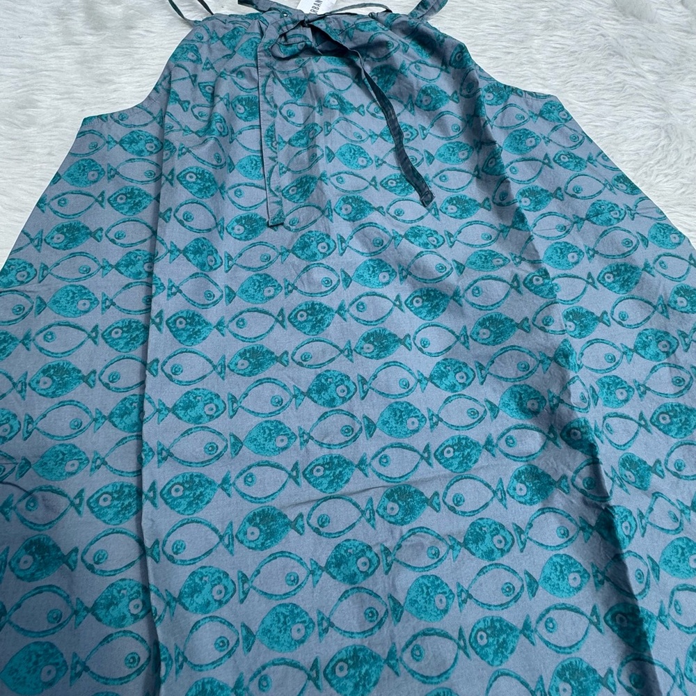 BDG Teal Patterned Asymmetrical Mini Dress - Picture 4 of 4